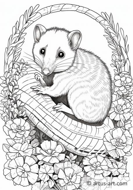 Opossum Fargeleggingsside